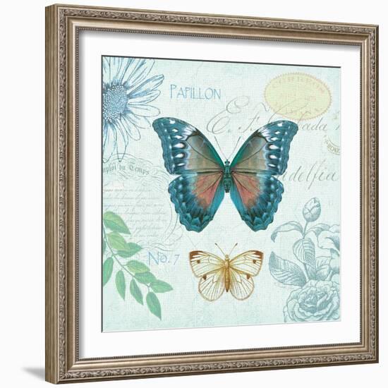 Butterflies and Botanicals 1-Christopher James-Framed Premium Giclee Print