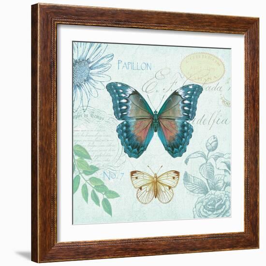 Butterflies and Botanicals 1-Christopher James-Framed Premium Giclee Print