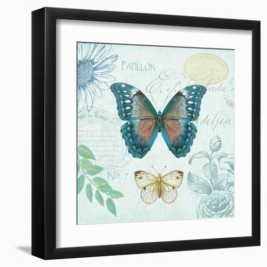 Butterflies and Botanicals 1-Christopher James-Framed Art Print