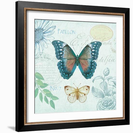 Butterflies and Botanicals 1-Christopher James-Framed Art Print