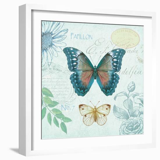 Butterflies and Botanicals 1-Christopher James-Framed Art Print