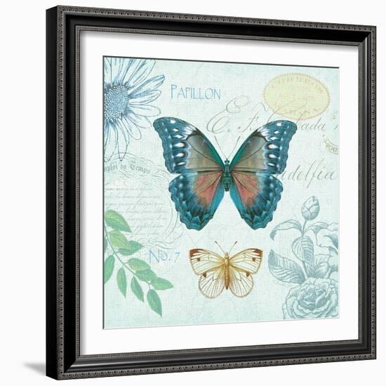Butterflies and Botanicals 1-Christopher James-Framed Art Print