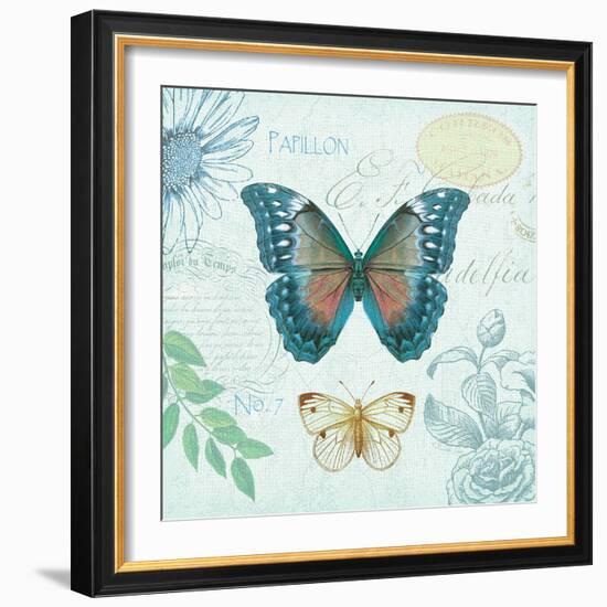 Butterflies and Botanicals 1-Christopher James-Framed Art Print