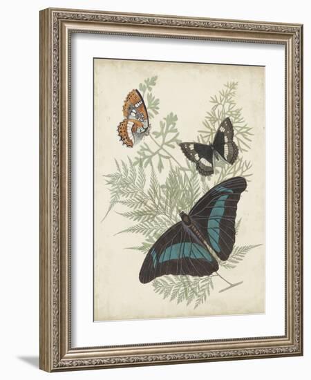 Butterflies and Ferns II-Vision Studio-Framed Art Print