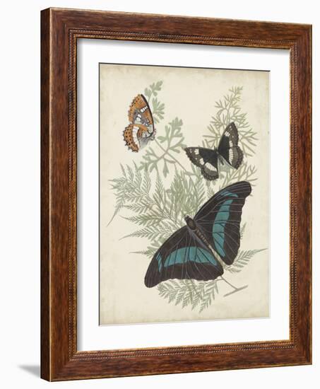 Butterflies and Ferns II-Vision Studio-Framed Art Print