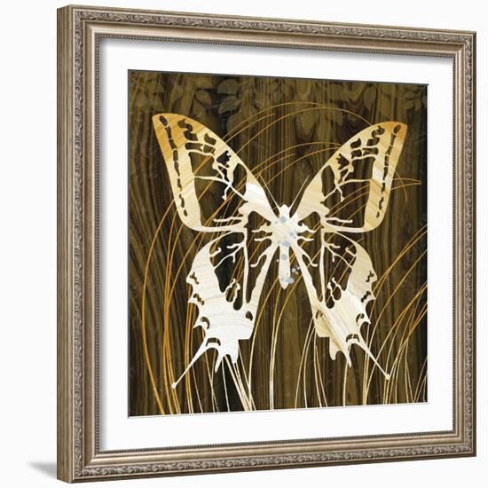 Butterflies and Leaves I-Erin Clark-Framed Giclee Print
