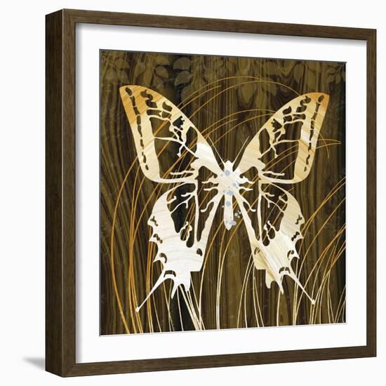 Butterflies and Leaves I-Erin Clark-Framed Giclee Print