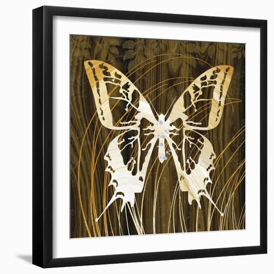 Butterflies and Leaves I-Erin Clark-Framed Giclee Print