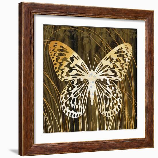 Butterflies and Leaves II-Erin Clark-Framed Giclee Print