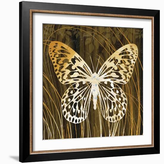 Butterflies and Leaves II-Erin Clark-Framed Giclee Print