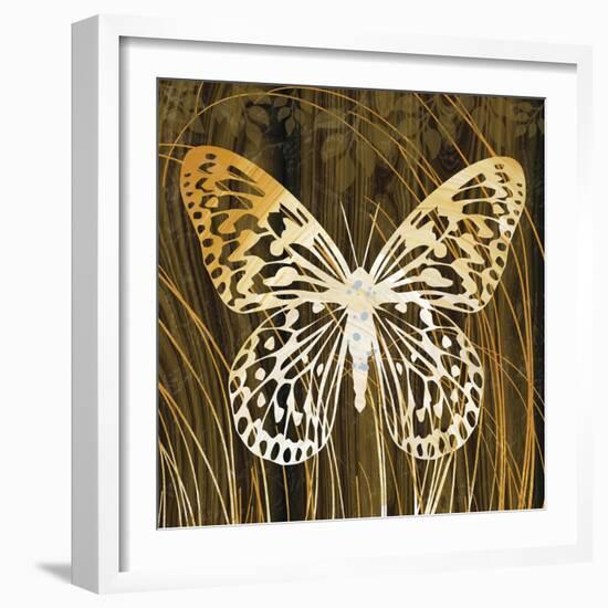 Butterflies and Leaves II-Erin Clark-Framed Giclee Print