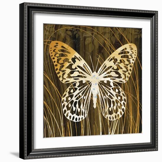 Butterflies and Leaves II-Erin Clark-Framed Giclee Print