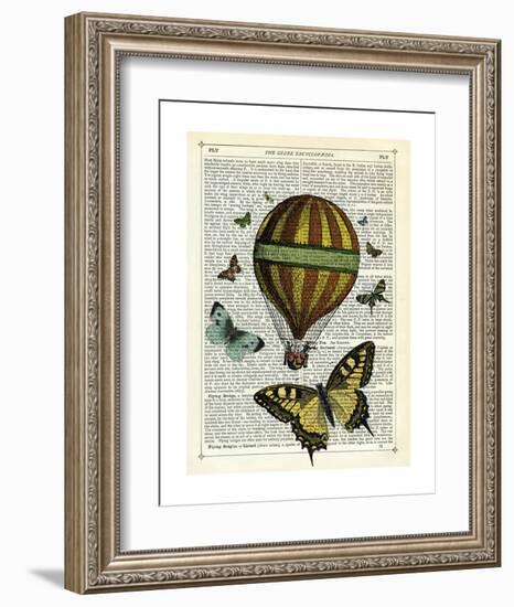 Butterflies & Balloon-Marion Mcconaghie-Framed Art Print