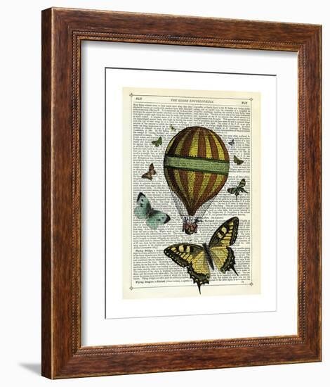 Butterflies & Balloon-Marion Mcconaghie-Framed Art Print