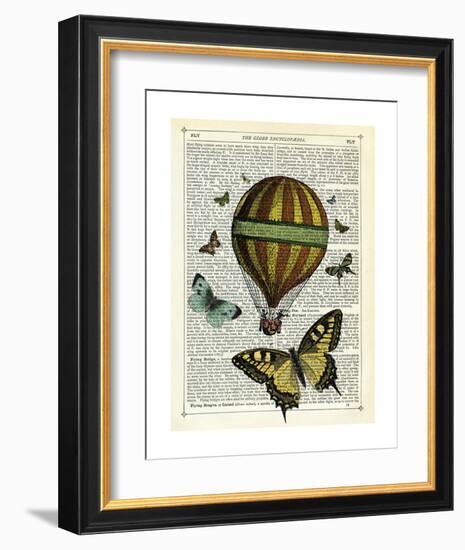 Butterflies & Balloon-Marion Mcconaghie-Framed Art Print