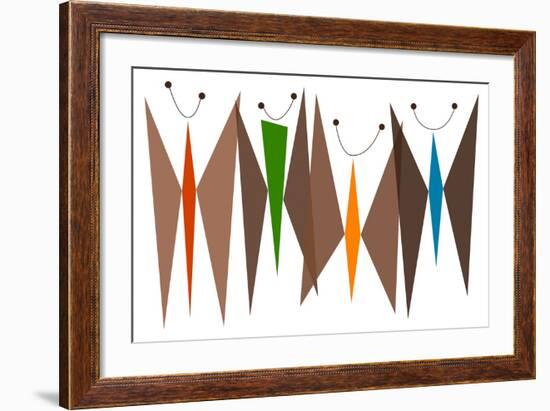 Butterflies - Browns-Tonya Newton-Framed Premium Giclee Print