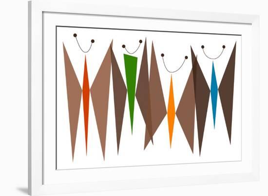 Butterflies - Browns-Tonya Newton-Framed Art Print