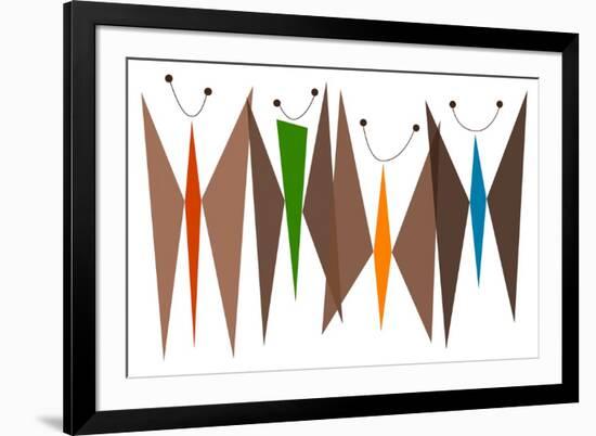 Butterflies - Browns-Tonya Newton-Framed Art Print