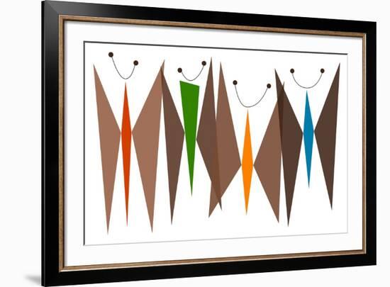 Butterflies - Browns-Tonya Newton-Framed Art Print