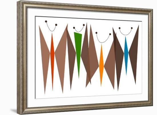 Butterflies - Browns-Tonya Newton-Framed Art Print