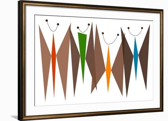 Butterflies - Browns-Tonya Newton-Framed Art Print