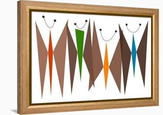 Butterflies - Browns-Tonya Newton-Framed Stretched Canvas