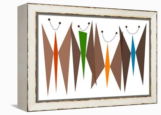 Butterflies - Browns-Tonya Newton-Framed Stretched Canvas