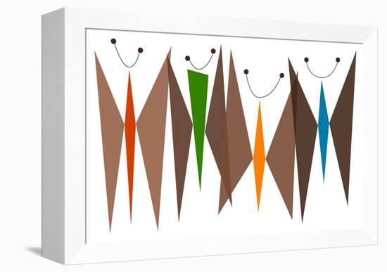 Butterflies - Browns-Tonya Newton-Framed Stretched Canvas
