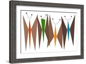 Butterflies - Browns-Tonya Newton-Framed Art Print