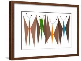 Butterflies - Browns-Tonya Newton-Framed Art Print