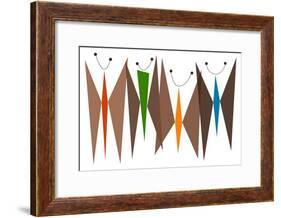 Butterflies - Browns-Tonya Newton-Framed Art Print