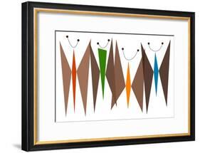 Butterflies - Browns-Tonya Newton-Framed Art Print