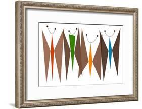 Butterflies - Browns-Tonya Newton-Framed Art Print