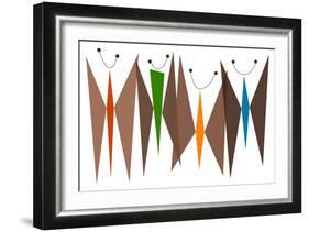 Butterflies - Browns-Tonya Newton-Framed Art Print