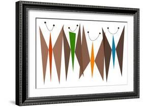Butterflies - Browns-Tonya Newton-Framed Art Print