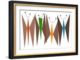 Butterflies - Browns-Tonya Newton-Framed Art Print