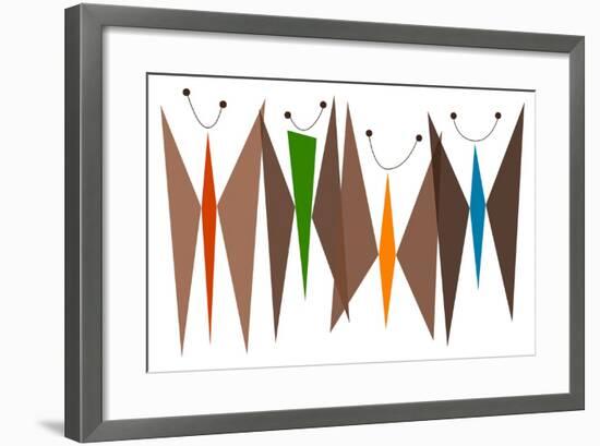 Butterflies - Browns-Tonya Newton-Framed Art Print