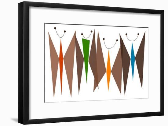 Butterflies - Browns-Tonya Newton-Framed Premium Giclee Print