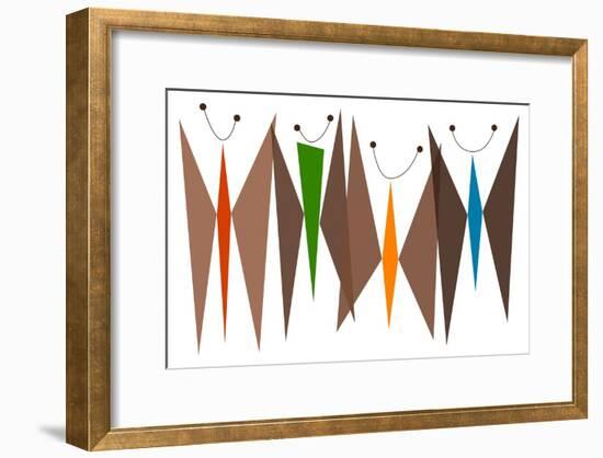 Butterflies - Browns-Tonya Newton-Framed Art Print