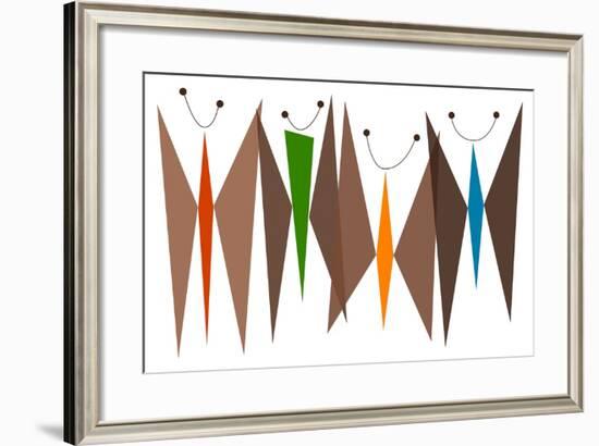 Butterflies - Browns-Tonya Newton-Framed Art Print