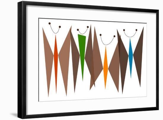 Butterflies - Browns-Tonya Newton-Framed Art Print