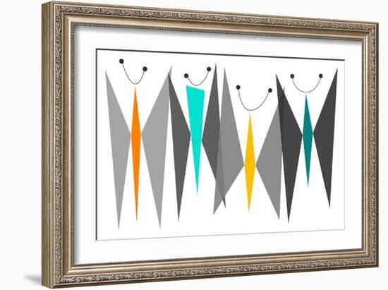 Butterflies - Grays-Tonya Newton-Framed Premium Giclee Print