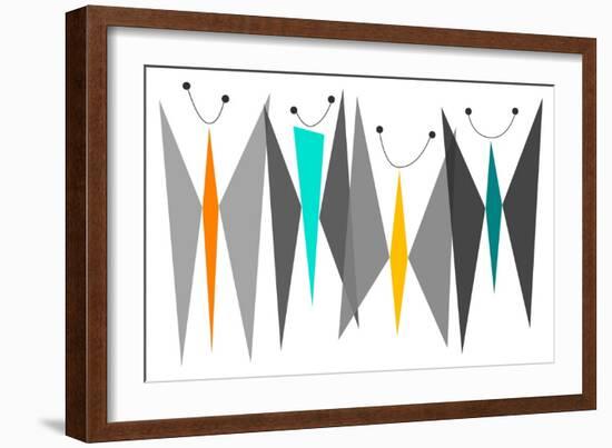 Butterflies - Grays-Tonya Newton-Framed Premium Giclee Print