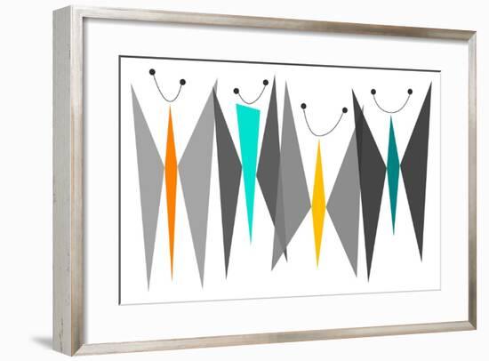 Butterflies - Grays-Tonya Newton-Framed Art Print