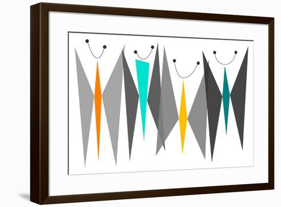 Butterflies - Grays-Tonya Newton-Framed Art Print