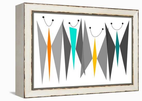 Butterflies - Grays-Tonya Newton-Framed Stretched Canvas