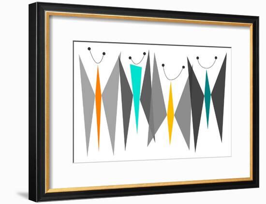 Butterflies - Grays-Tonya Newton-Framed Art Print