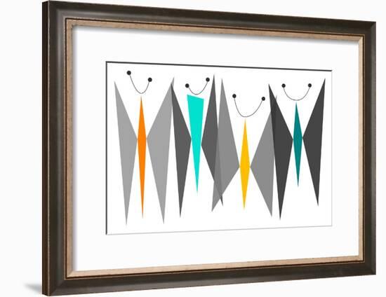 Butterflies - Grays-Tonya Newton-Framed Art Print