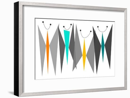 Butterflies - Grays-Tonya Newton-Framed Art Print