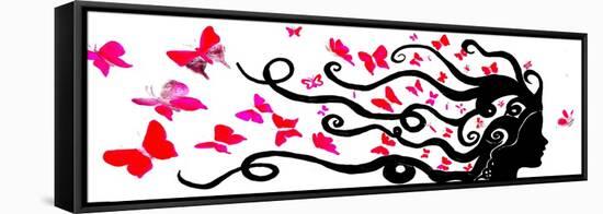 Butterflies in the Head-Martina Bleichner-Framed Stretched Canvas